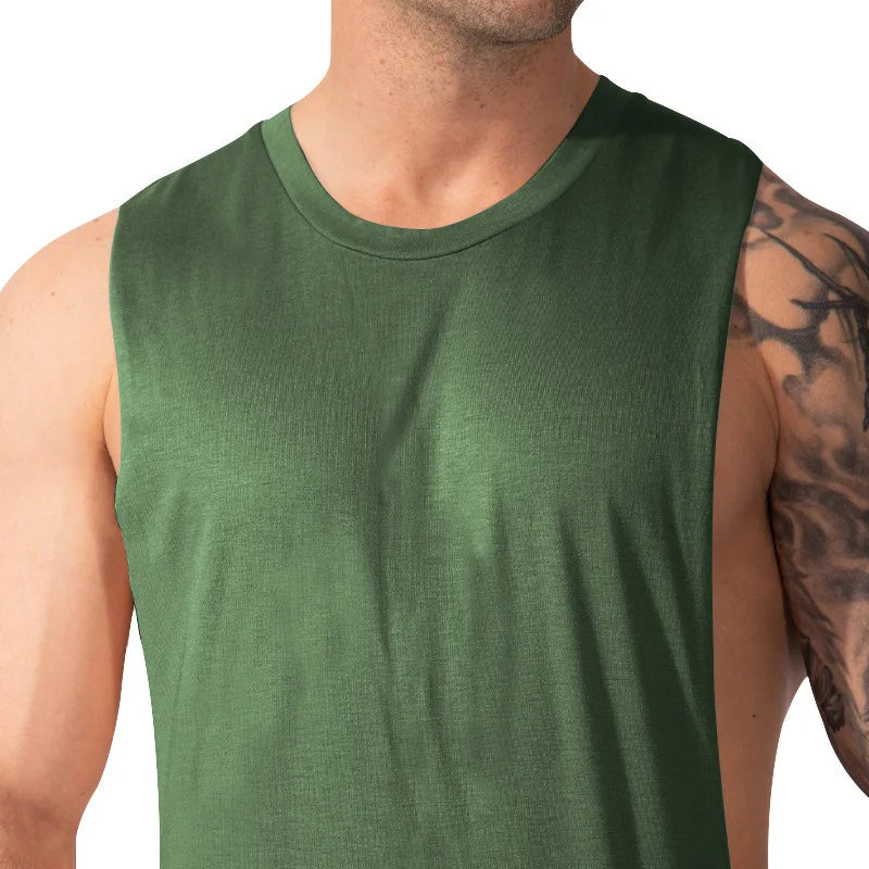 Gym Training Tank Top | Men's Thin Cotton Breathable Fitness Top