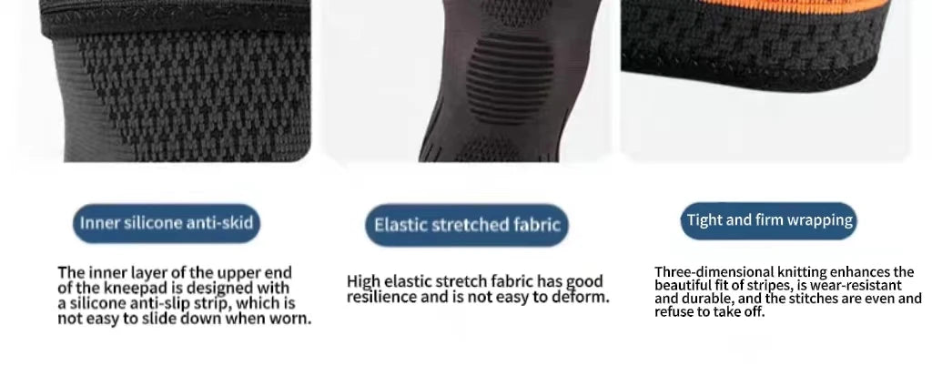 Compression Knee Sleeve For Weightlifting, Outdoor Indoor Sports, Squatting, Running, and Cycling