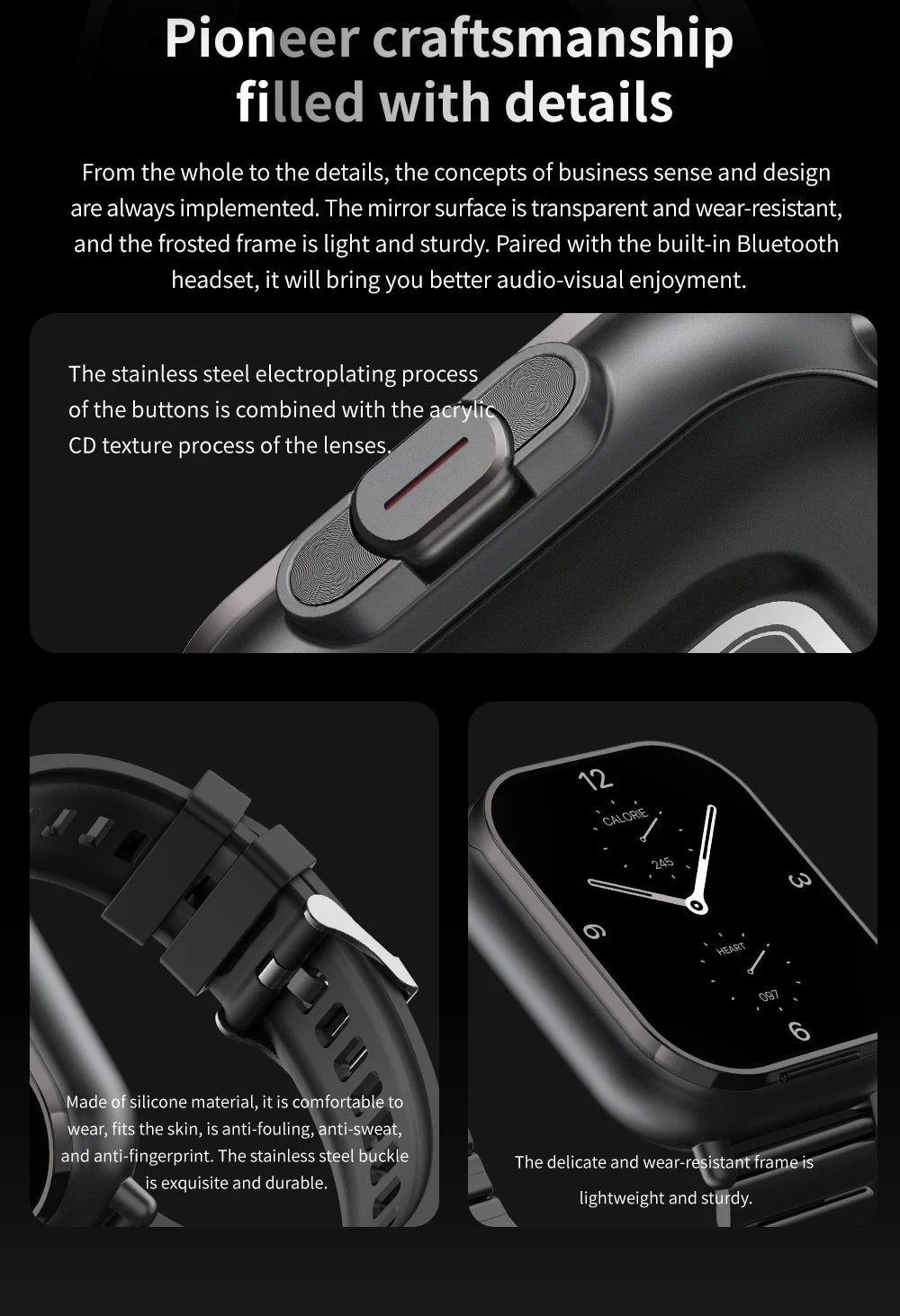 2-In-1 Smart Watch & Bluetooth Head Phones | Convenient Bluetooth Head Phone Carry Case Inside Smart Watch