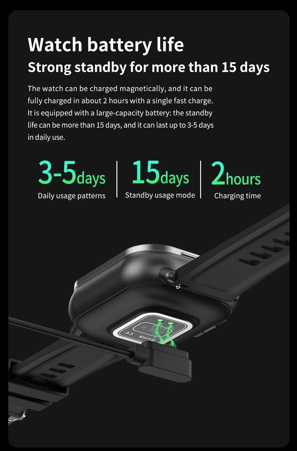 2-In-1 Smart Watch & Bluetooth Head Phones | Convenient Bluetooth Head Phone Carry Case Inside Smart Watch