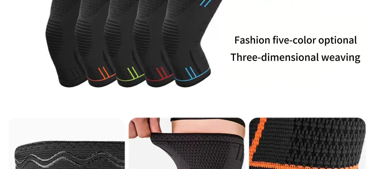 Compression Knee Sleeve For Weightlifting, Outdoor Indoor Sports, Squatting, Running, and Cycling