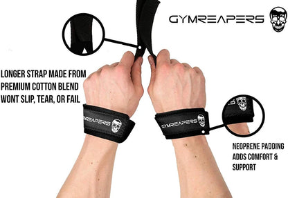 Gymreapers Lifting Wrist Straps for Weightlifting, Bodybuilding, Powerlifting, Strength Training, Deadlifts