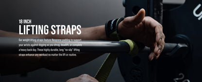 Gymreapers Lifting Wrist Straps for Weightlifting, Bodybuilding, Powerlifting, Strength Training, Deadlifts